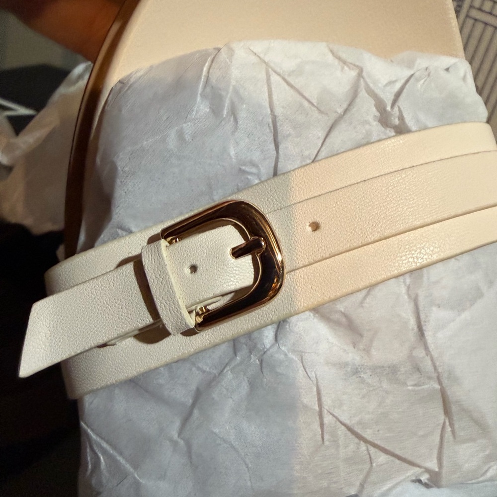 NWT The Drop Cream Two Strap Slide Sandals Minimalist Flat Size 12 - Picture 3 of 3